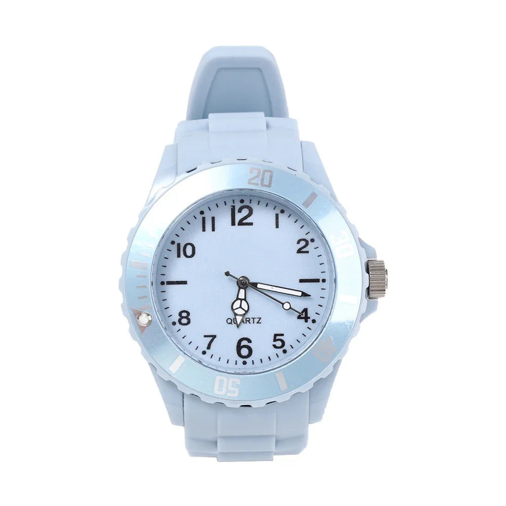 Fashion Casual Watches Silicone Lady Quartz Watch Student Female Classic Vintage Clock Electronic Student Couple WristWatches - LOCKDEALZ