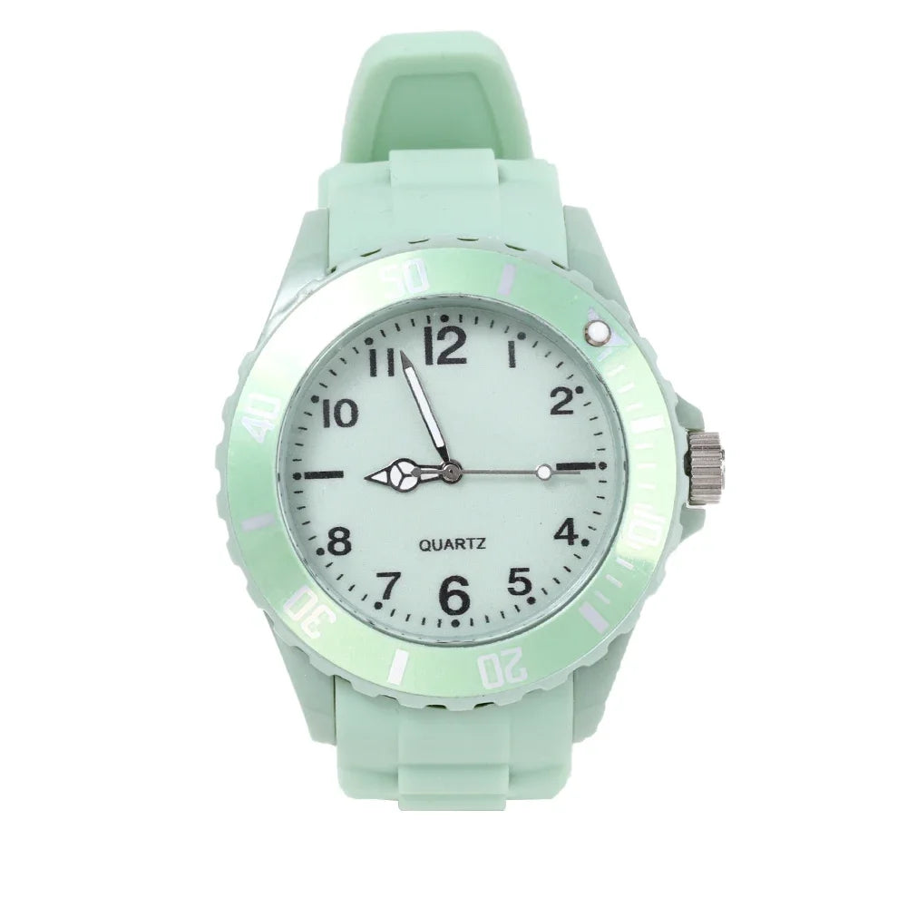 Fashion Casual Watches Silicone Lady Quartz Watch Student Female Classic Vintage Clock Electronic Student Couple WristWatches - LOCKDEALZ