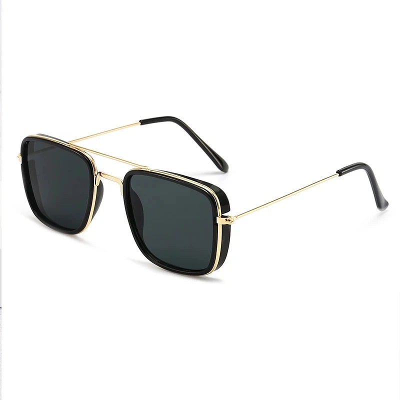 Fashion Sunglasses European and American Metal Small Square Frame Korean Version Glasses Retro Square Sunglasses UV Protection - LOCKDEALZ