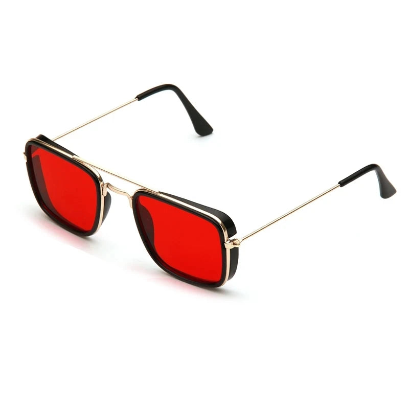 Fashion Sunglasses European and American Metal Small Square Frame Korean Version Glasses Retro Square Sunglasses UV Protection - LOCKDEALZ