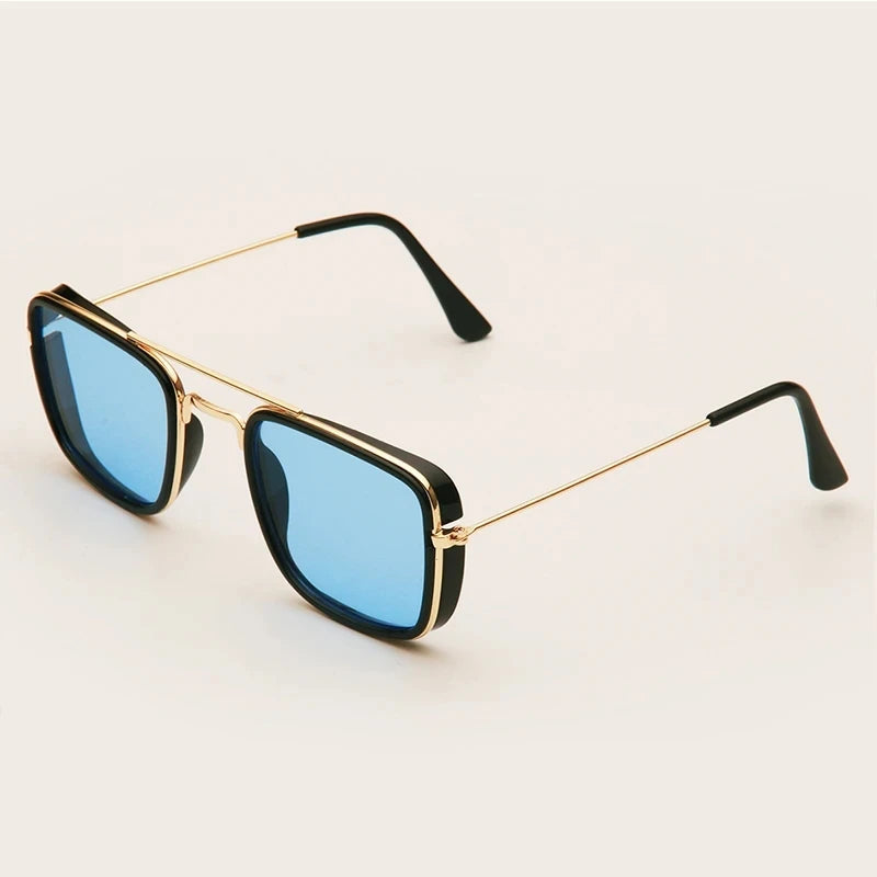 Fashion Sunglasses European and American Metal Small Square Frame Korean Version Glasses Retro Square Sunglasses UV Protection - LOCKDEALZ