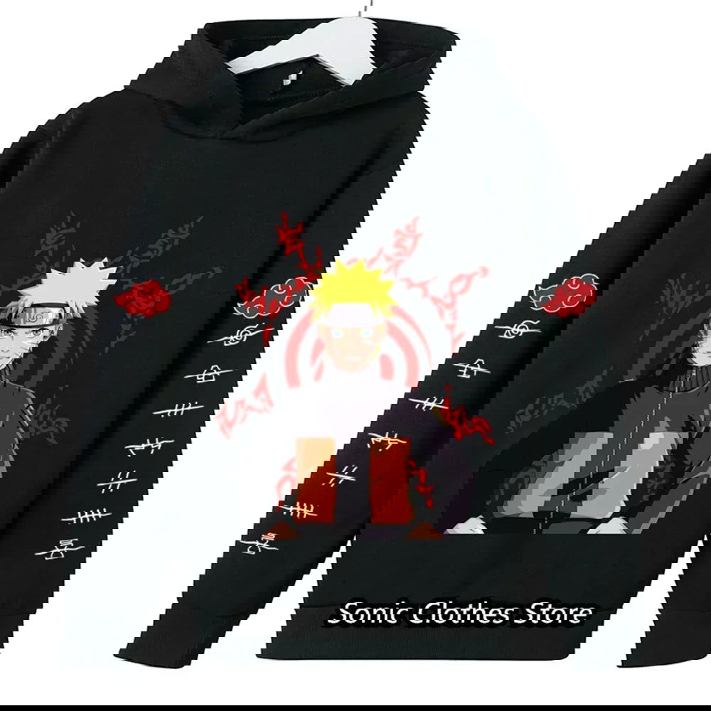 Fashion Unisex Naruto Hoodie For Kids Children Boys Long Sleeves Sweatshirt Baby Kids Tops Girls Clothes 2-14 Years Streetwear - LOCKDEALZ
