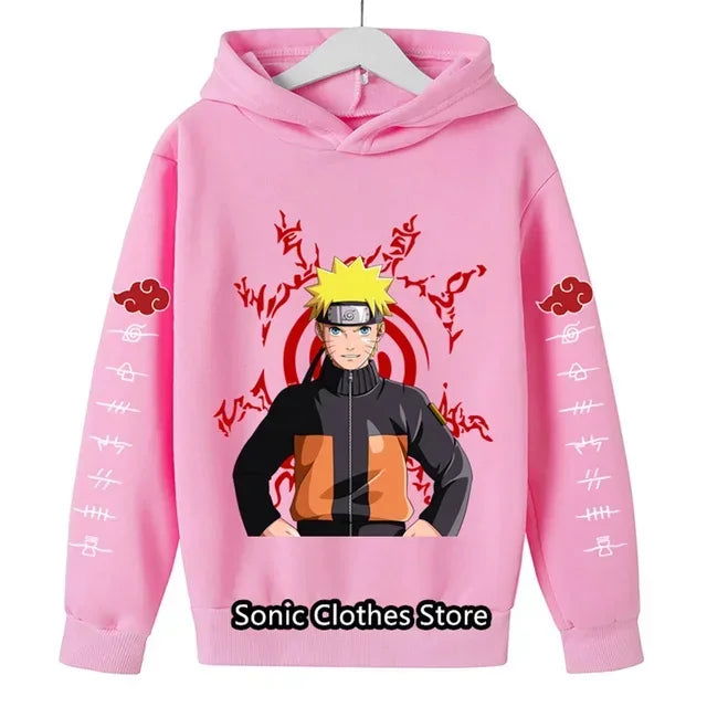 Fashion Unisex Naruto Hoodie For Kids Children Boys Long Sleeves Sweatshirt Baby Kids Tops Girls Clothes 2-14 Years Streetwear - LOCKDEALZ