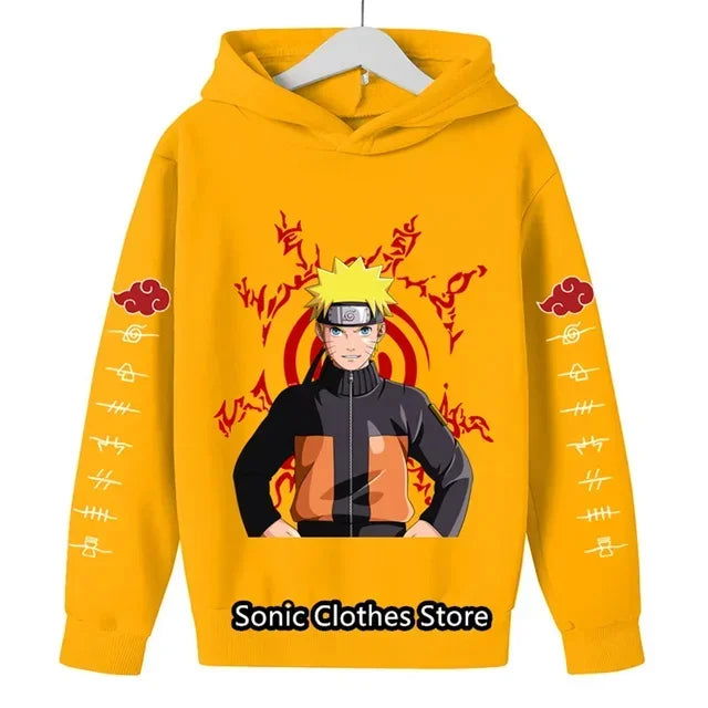 Fashion Unisex Naruto Hoodie For Kids Children Boys Long Sleeves Sweatshirt Baby Kids Tops Girls Clothes 2-14 Years Streetwear - LOCKDEALZ