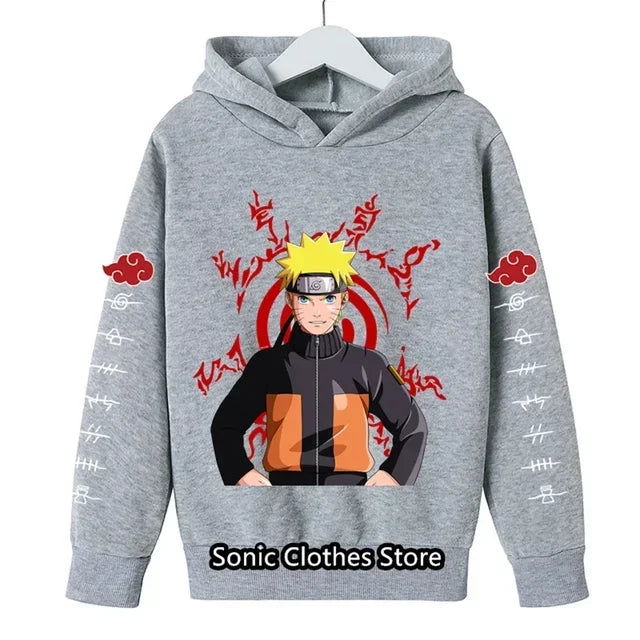 Fashion Unisex Naruto Hoodie For Kids Children Boys Long Sleeves Sweatshirt Baby Kids Tops Girls Clothes 2-14 Years Streetwear - LOCKDEALZ