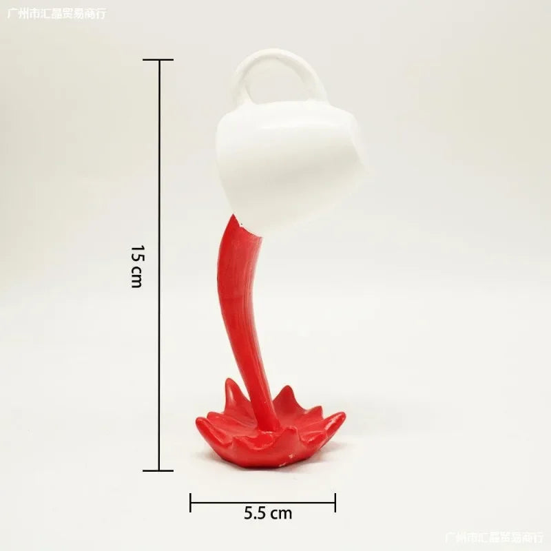 Floating Spilling Coffee Cup Sculpture - LOCKDEALZ