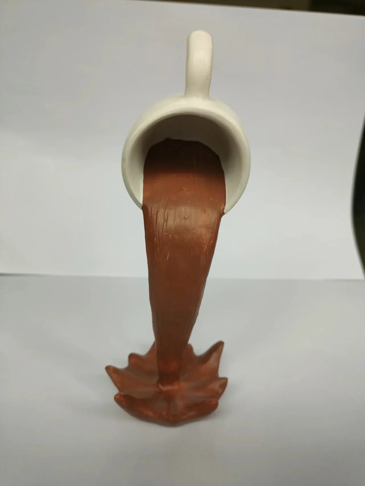 Floating Spilling Coffee Cup Sculpture - LOCKDEALZ