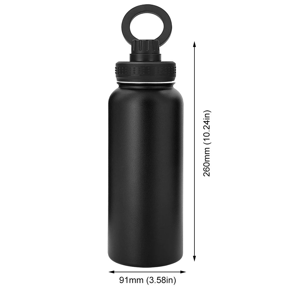 For MagSafe 1000ML Insulated Bottle Water Bottle with Rotating Phone Holder Thermal Water Cup Thermal Mug for Outdoor Sports - LOCKDEALZ
