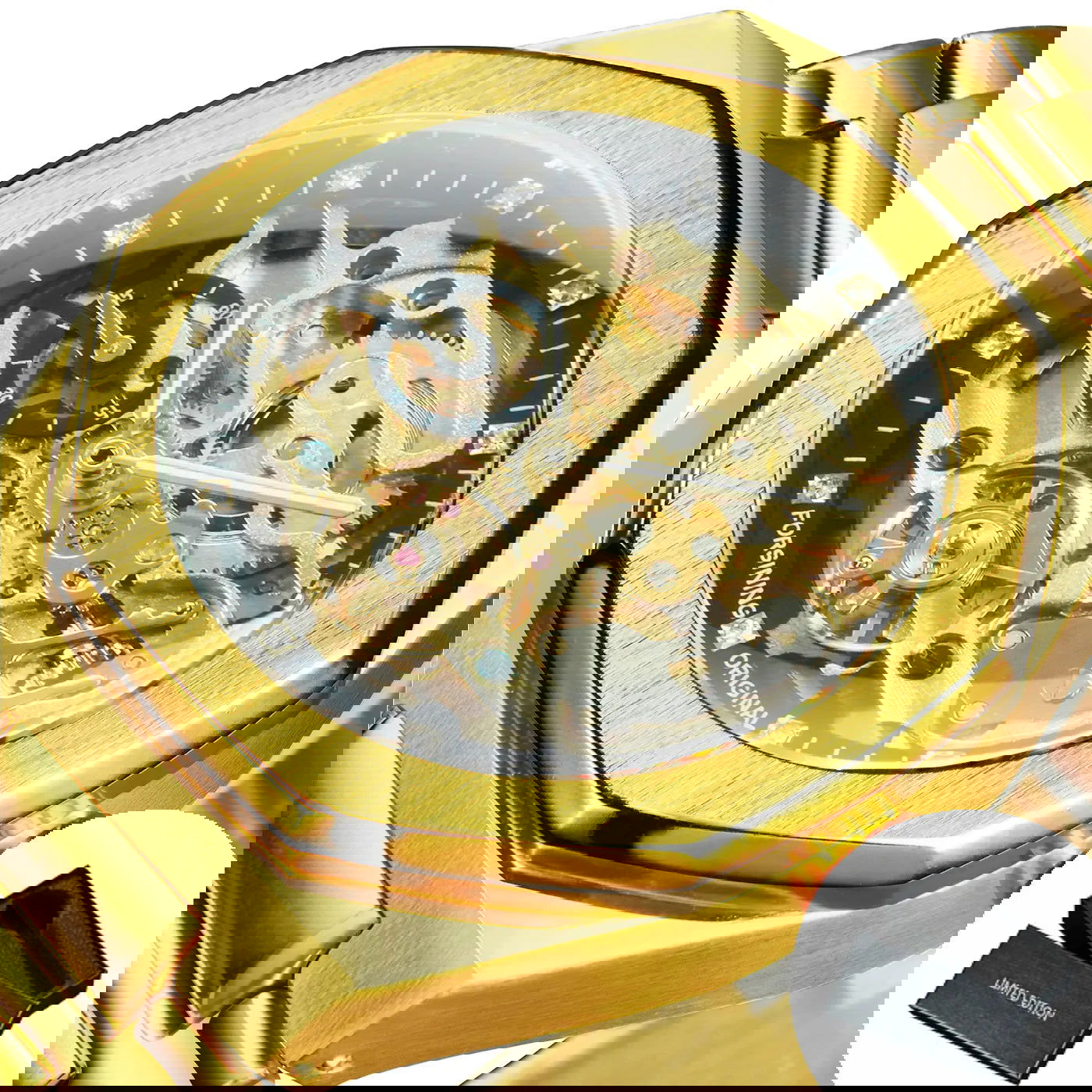 Forsining Silver Automatic Watch Men 3D Diamond Dial Irregular Tourbillon Skeleton Mechanical Wristwatches Luminous Hands Clock - LOCKDEALZ