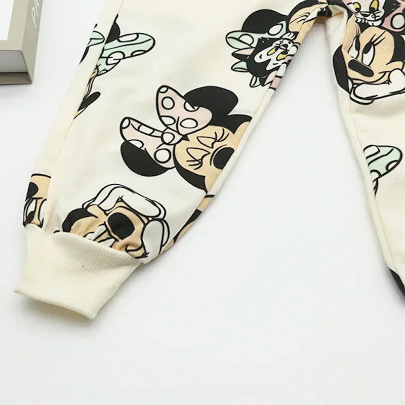 Girls Casual Cartoon Cotton Set Little Girl Cute Toddler Party Clothes Spring Kids Mickey Minnie Mouse Sets Outfits - LOCKDEALZ
