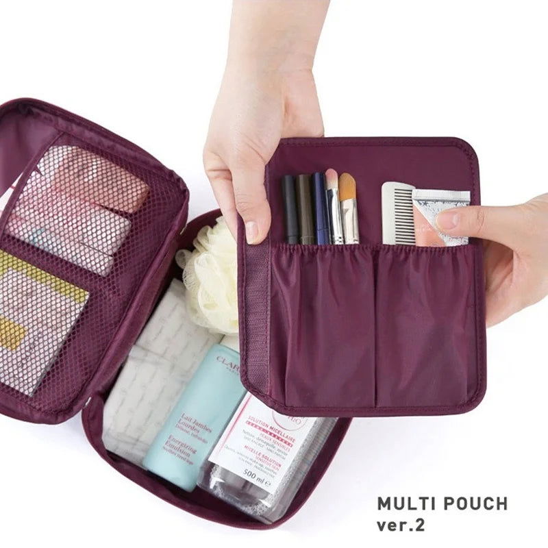 High Capacity Outdoor Girl Makeup Bag Women Cosmetic Bag Toiletries Organizer Waterproof Female Storage Make up Cases - LOCKDEALZ