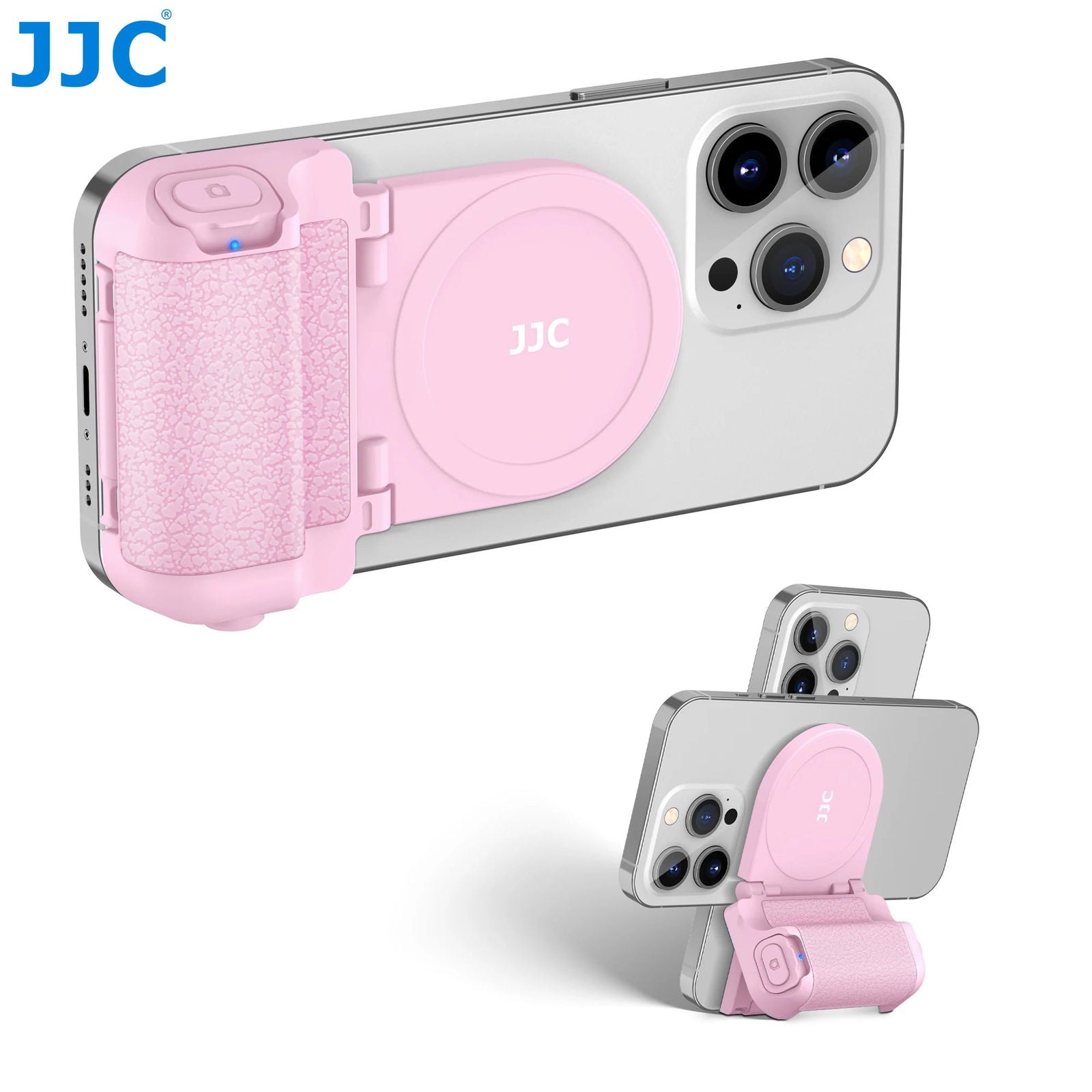 JJC Magnetic Snapgrip Phone Hand Grip Magsafe Handheld Bluetooth Remote Control Handle Shutter Phone Tripod Mount for Vlog - LOCKDEALZ