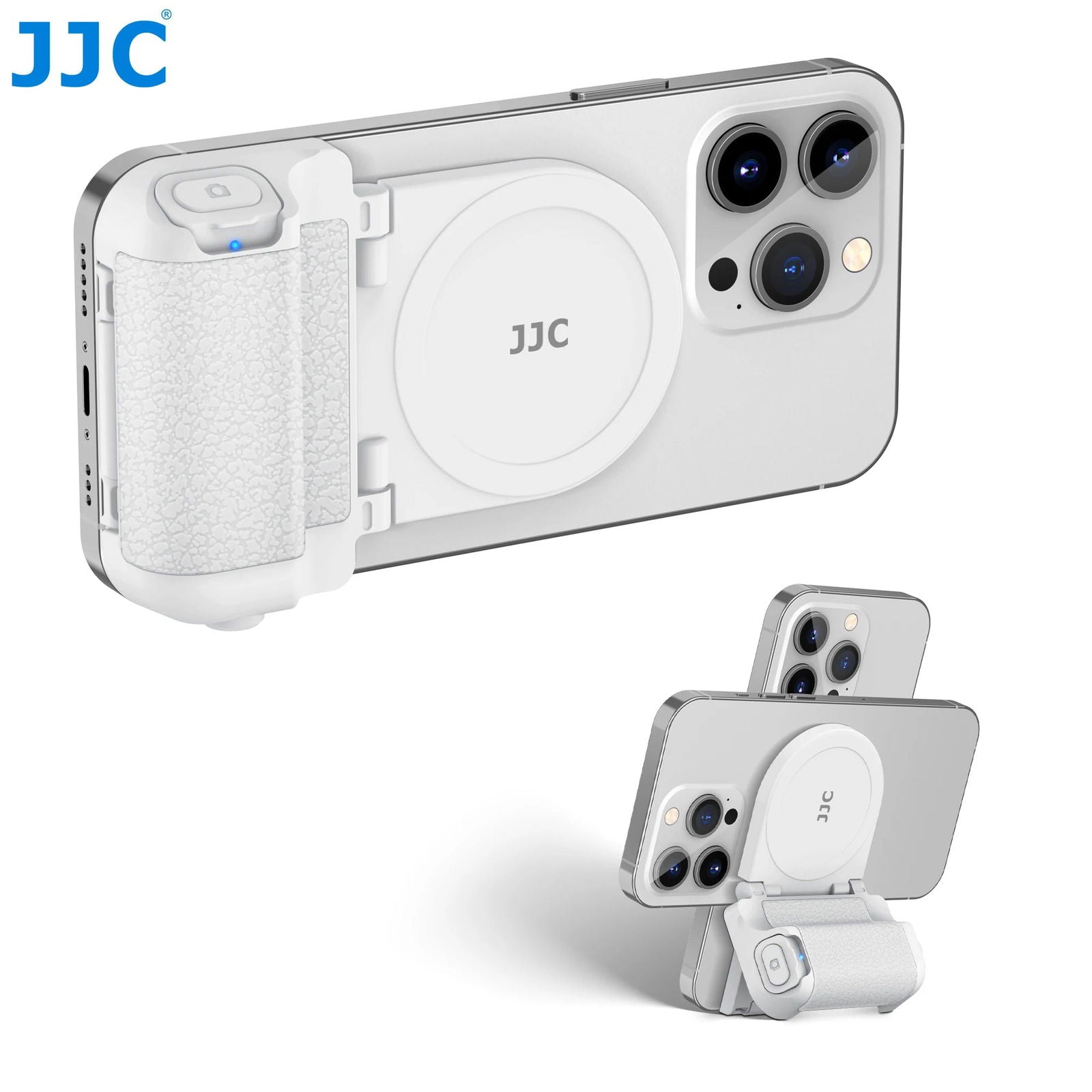 JJC Magnetic Snapgrip Phone Hand Grip Magsafe Handheld Bluetooth Remote Control Handle Shutter Phone Tripod Mount for Vlog - LOCKDEALZ