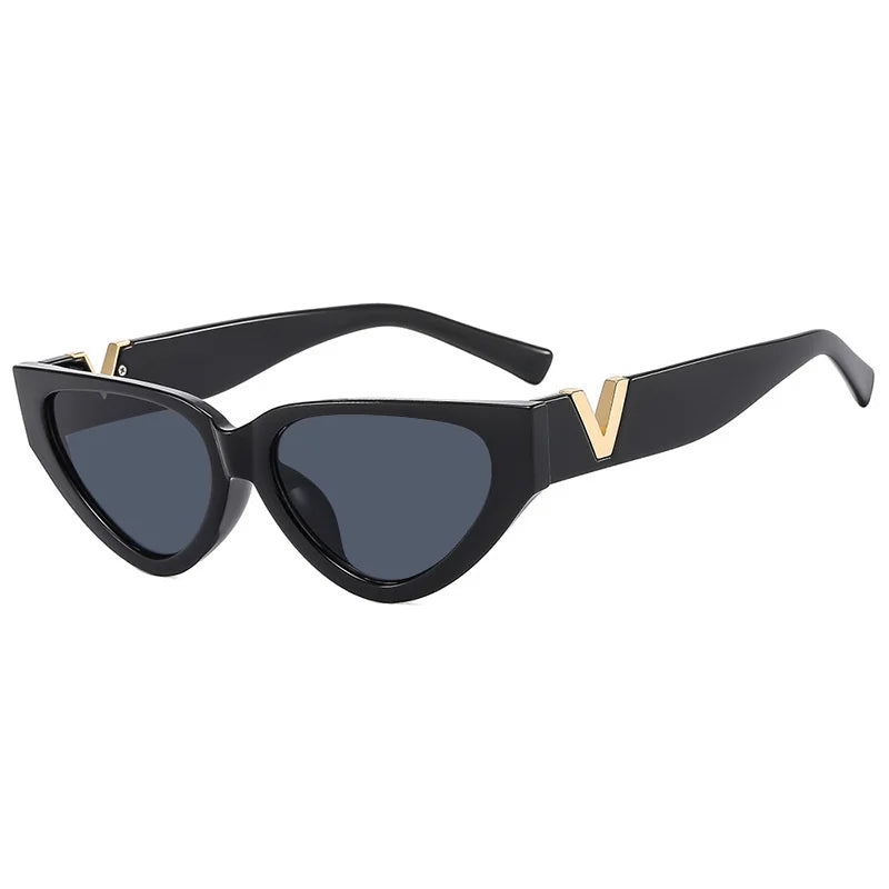 Luxury Vintage Cat Eyt Sunglasses Women 2023 Fashion V Brand Designer Cateye Sun Glasses Female Eyewear UV400 Gafas De Sol Mujer - LOCKDEALZ
