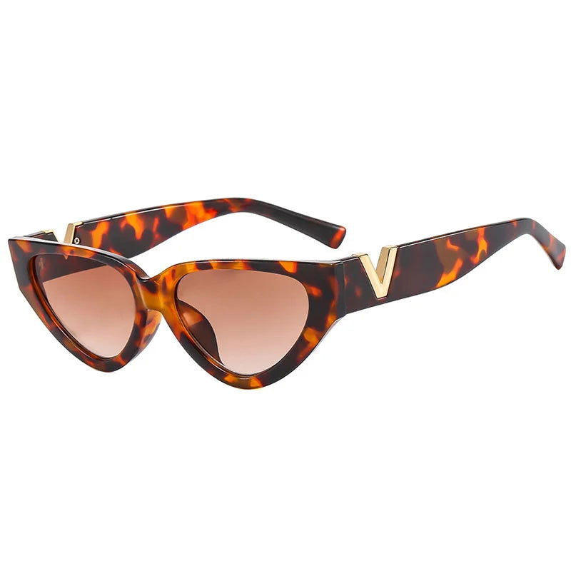 Luxury Vintage Cat Eyt Sunglasses Women 2023 Fashion V Brand Designer Cateye Sun Glasses Female Eyewear UV400 Gafas De Sol Mujer - LOCKDEALZ