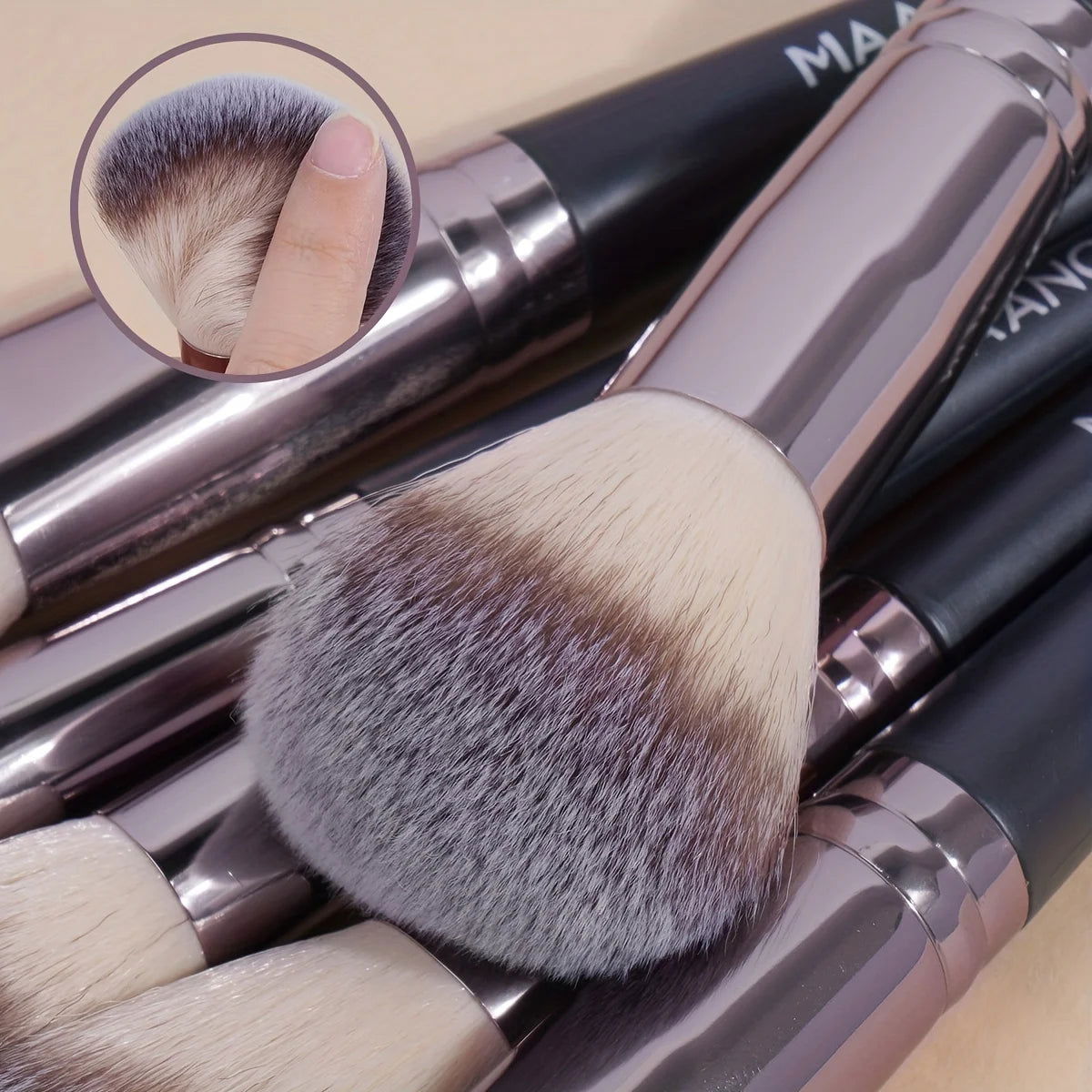 MAANGE 30pcs Professional Makeup Brush Set Foundation Concealers Eye Shadows Powder Blush Blending Brushes Beauty Tools with Bag - LOCKDEALZ