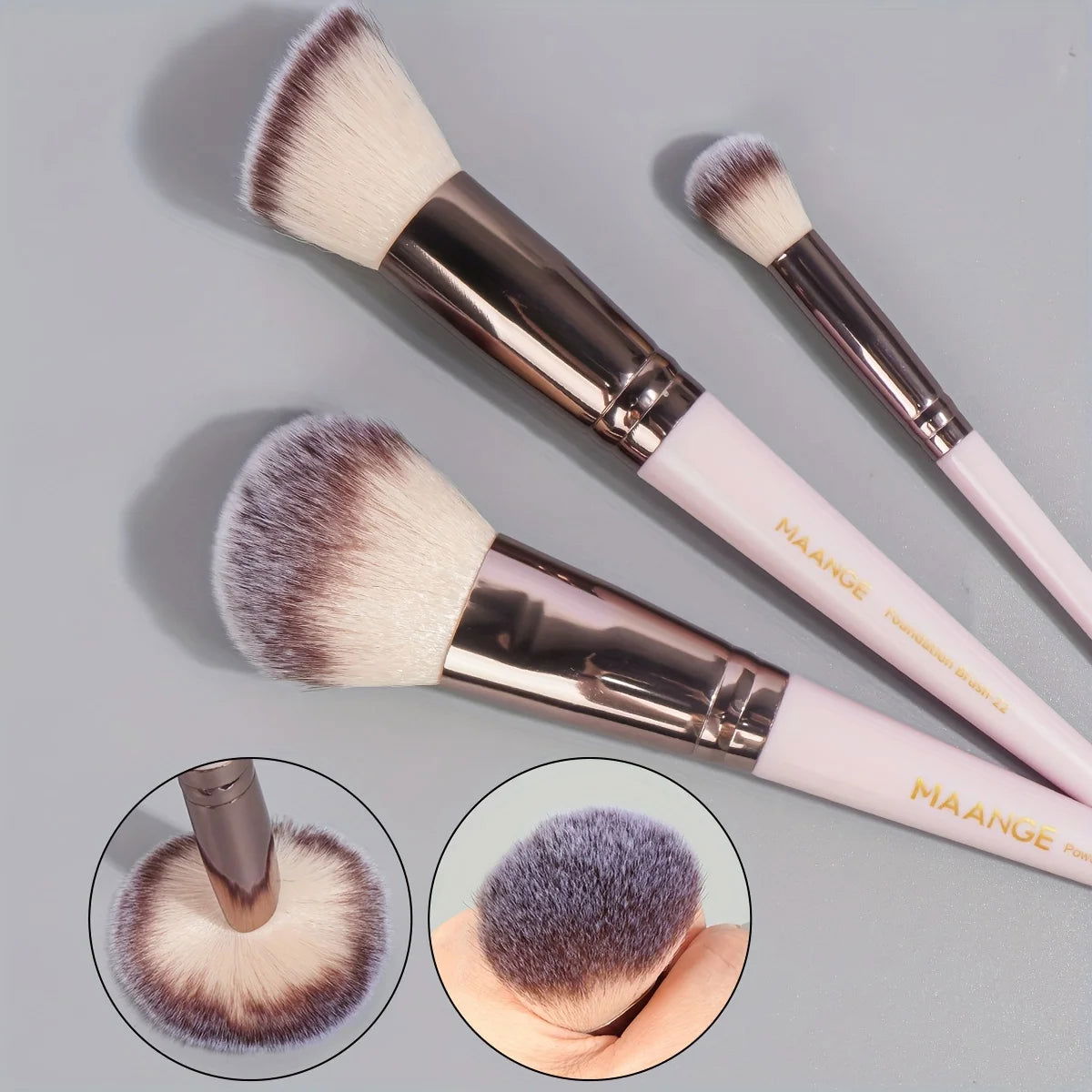 MAANGE 30pcs Professional Makeup Brush Set Foundation Concealers Eye Shadows Powder Blush Blending Brushes Beauty Tools with Bag - LOCKDEALZ