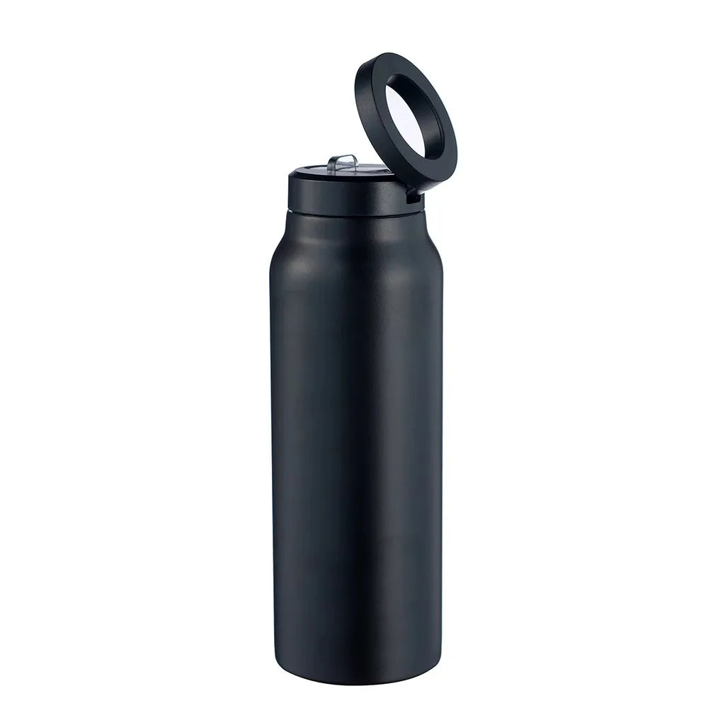 Magnetic Vacuum Flasks Stainless Steel Sports Water Bottle Mobile Phone Holder Creative Portable Outdoor Thermal Insulation Cup - LOCKDEALZ