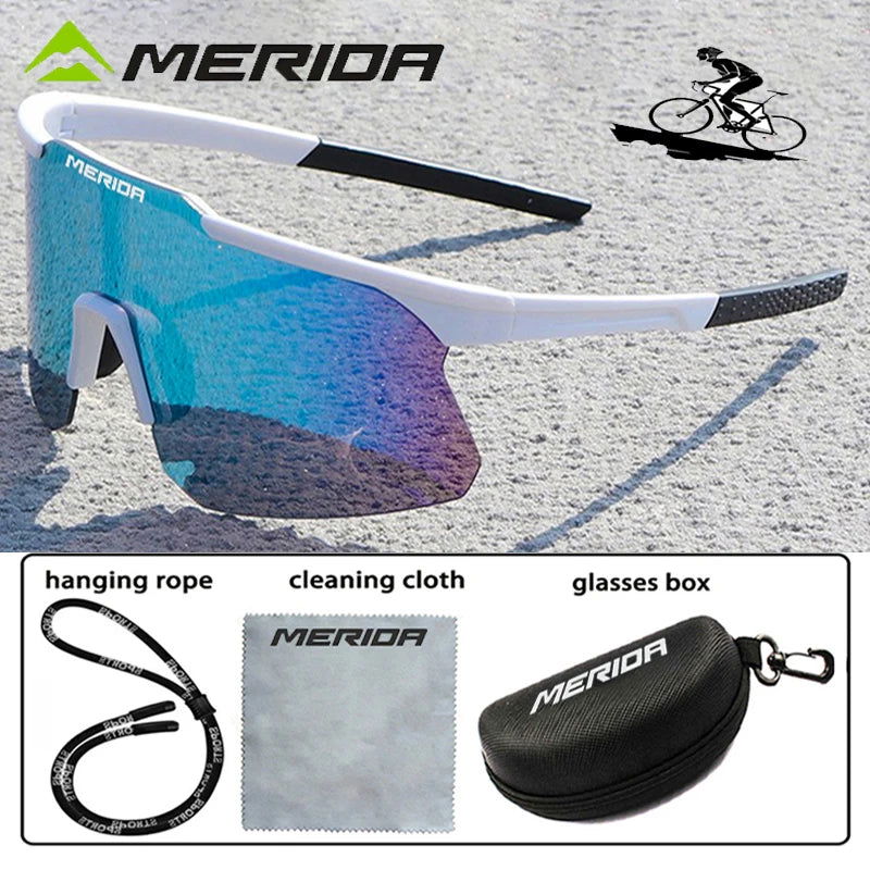 Merida cycling Sunglasses Women Men Sports Glasses UV400 Riding Eyewear Mountain Bike Road Bicycle Outdoor Lenses With Case - LOCKDEALZ