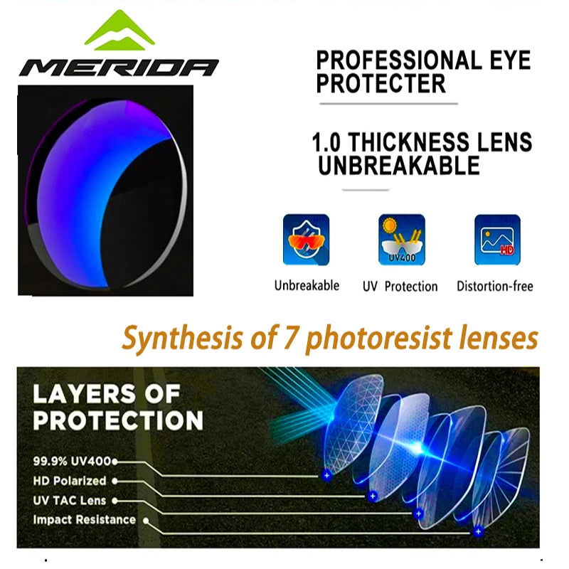 Merida cycling Sunglasses Women Men Sports Glasses UV400 Riding Eyewear Mountain Bike Road Bicycle Outdoor Lenses With Case - LOCKDEALZ