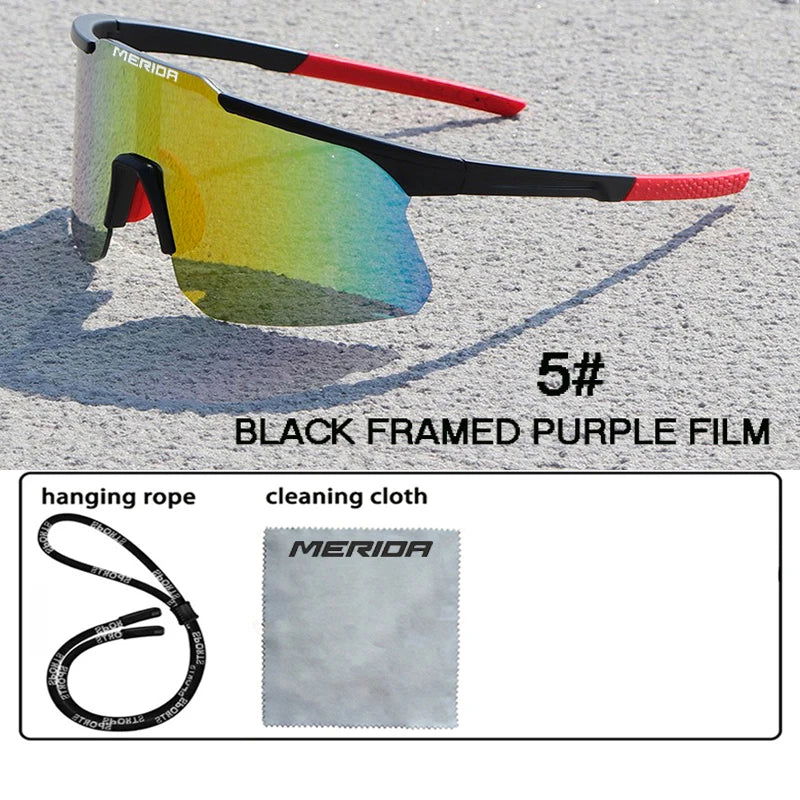 Merida cycling Sunglasses Women Men Sports Glasses UV400 Riding Eyewear Mountain Bike Road Bicycle Outdoor Lenses With Case - LOCKDEALZ