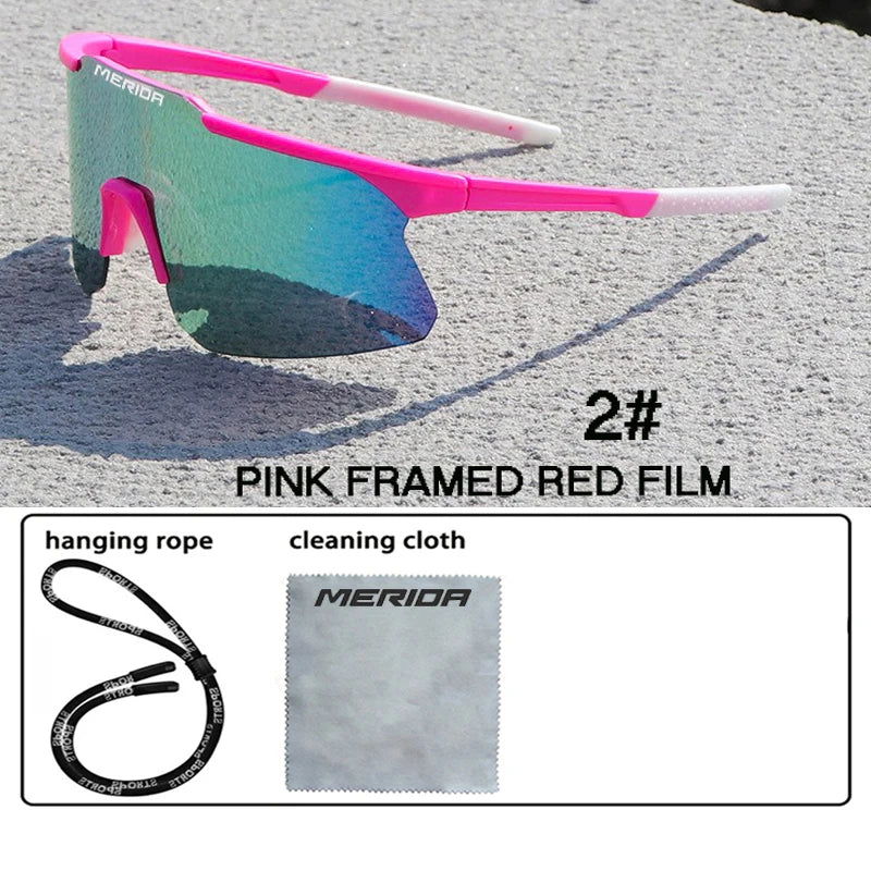 Merida cycling Sunglasses Women Men Sports Glasses UV400 Riding Eyewear Mountain Bike Road Bicycle Outdoor Lenses With Case - LOCKDEALZ
