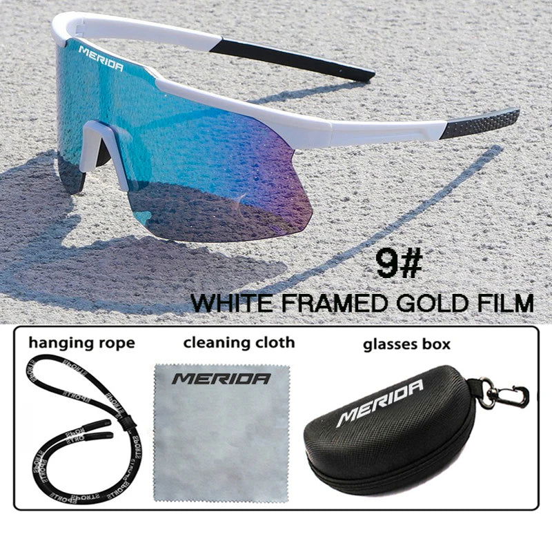 Merida cycling Sunglasses Women Men Sports Glasses UV400 Riding Eyewear Mountain Bike Road Bicycle Outdoor Lenses With Case - LOCKDEALZ