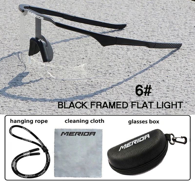Merida cycling Sunglasses Women Men Sports Glasses UV400 Riding Eyewear Mountain Bike Road Bicycle Outdoor Lenses With Case - LOCKDEALZ