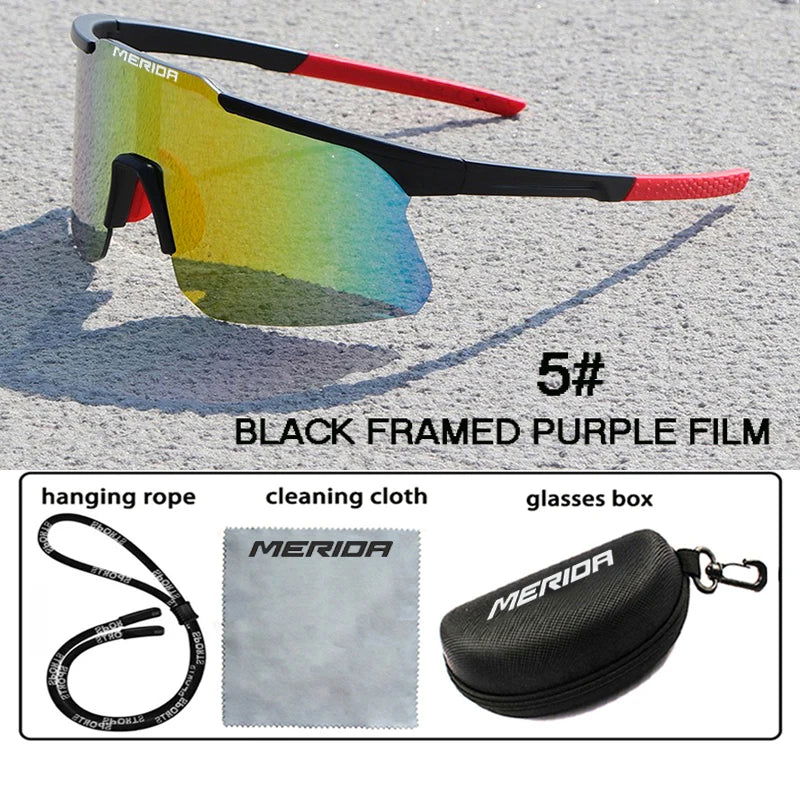 Merida cycling Sunglasses Women Men Sports Glasses UV400 Riding Eyewear Mountain Bike Road Bicycle Outdoor Lenses With Case - LOCKDEALZ
