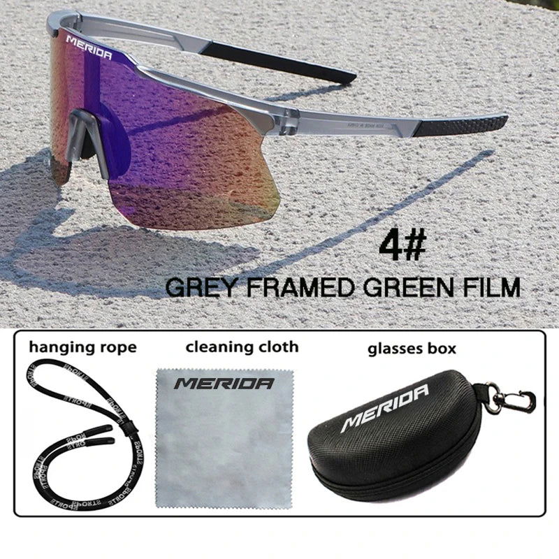 Merida cycling Sunglasses Women Men Sports Glasses UV400 Riding Eyewear Mountain Bike Road Bicycle Outdoor Lenses With Case - LOCKDEALZ