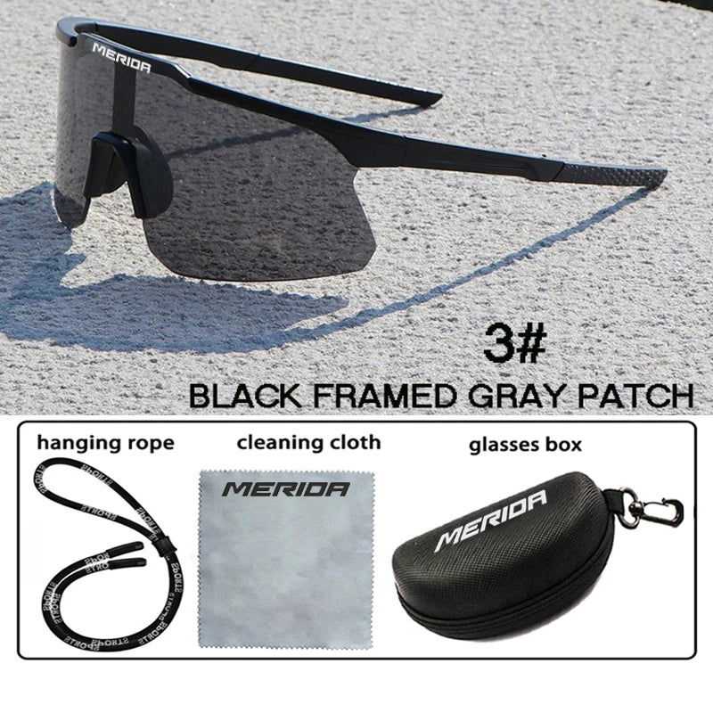 Merida cycling Sunglasses Women Men Sports Glasses UV400 Riding Eyewear Mountain Bike Road Bicycle Outdoor Lenses With Case - LOCKDEALZ