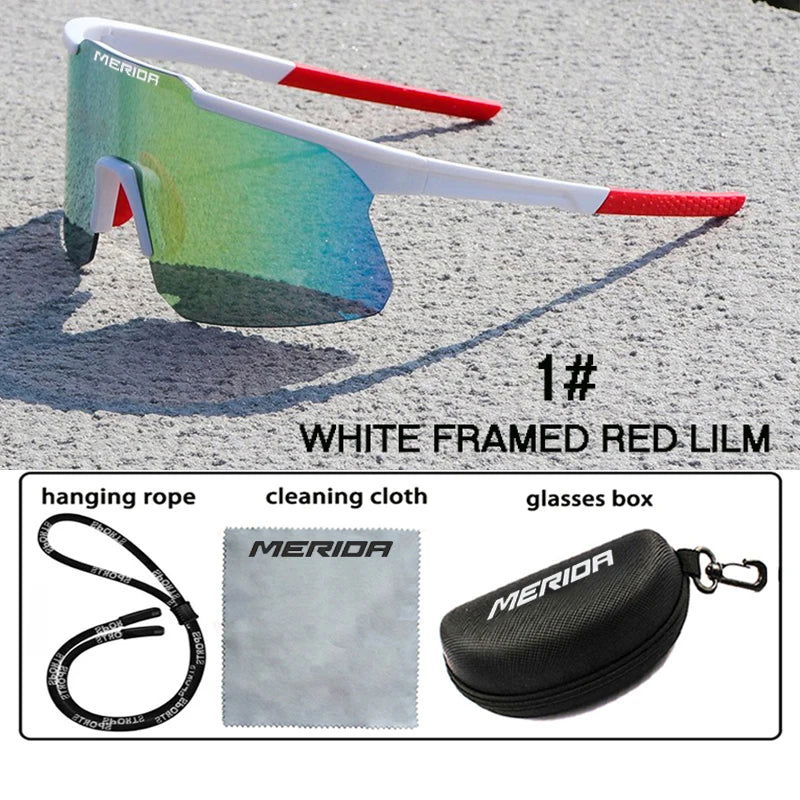 Merida cycling Sunglasses Women Men Sports Glasses UV400 Riding Eyewear Mountain Bike Road Bicycle Outdoor Lenses With Case - LOCKDEALZ