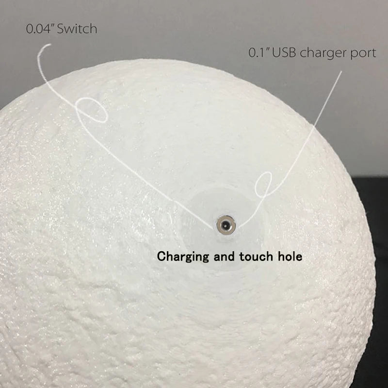 Moon Lamp Night Light Galaxy Lamp 16 Colors LED 3D Moon Light Touch Remote Control Rechargeable - LOCKDEALZ