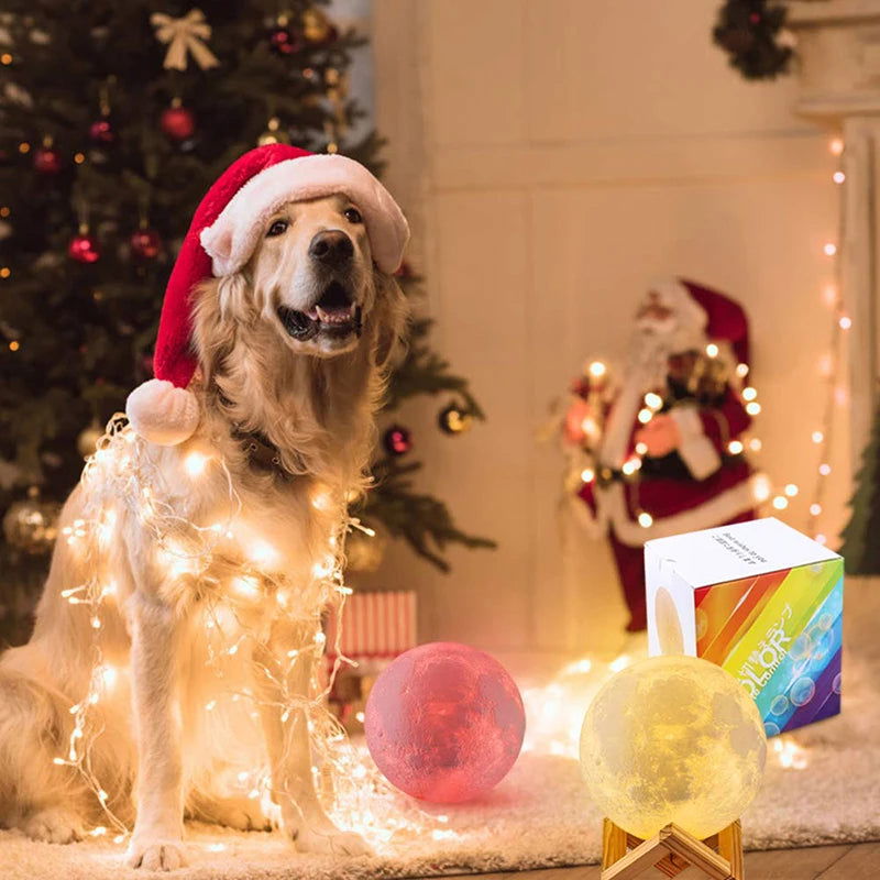 Moon Lamp Night Light Galaxy Lamp 16 Colors LED 3D Moon Light Touch Remote Control Rechargeable - LOCKDEALZ