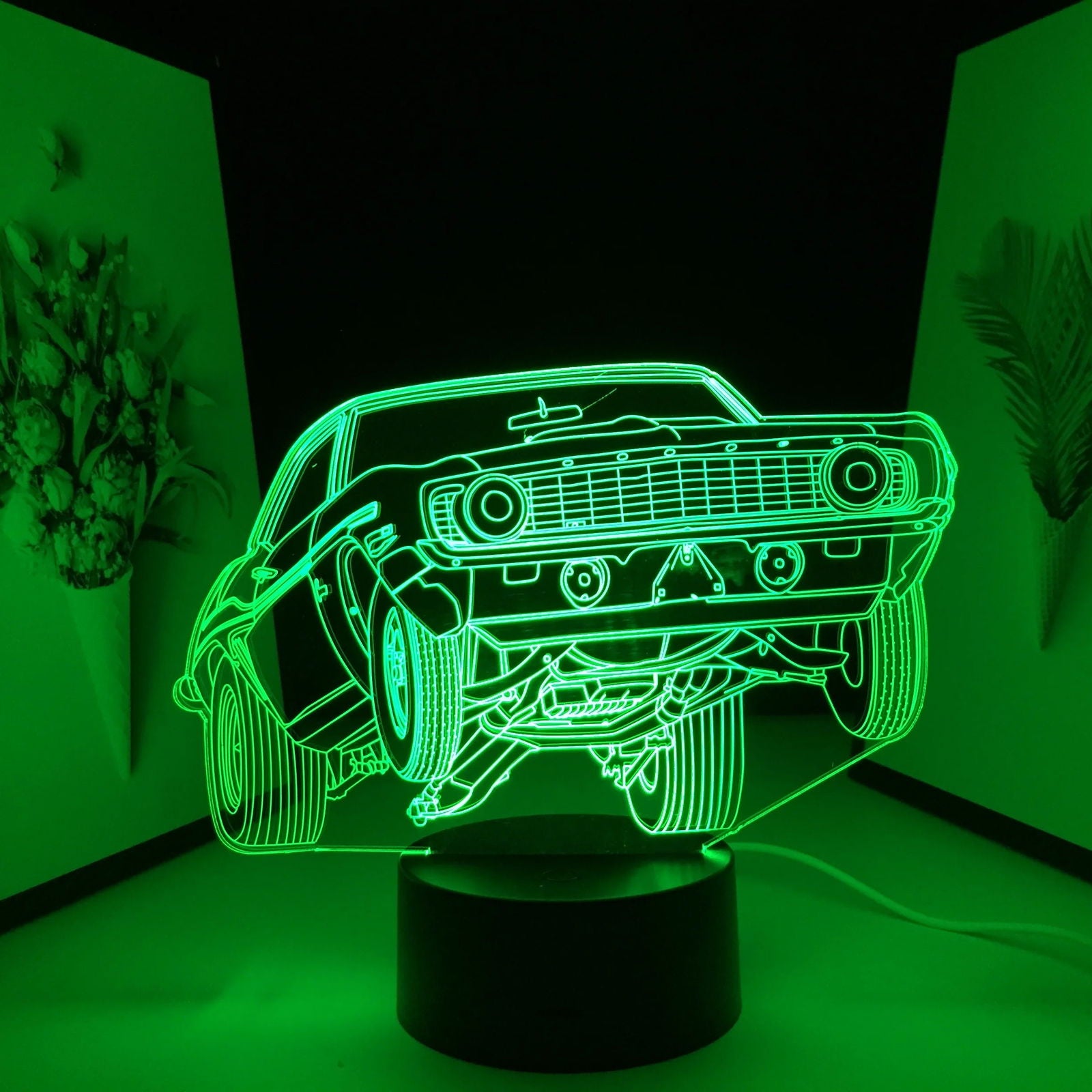 Muscle Car Model Small Night Lights Home Room Desk Decoration - LOCKDEALZ