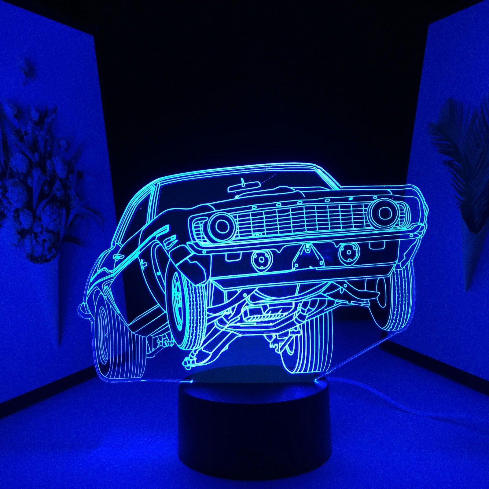 Muscle Car Model Small Night Lights Home Room Desk Decoration - LOCKDEALZ