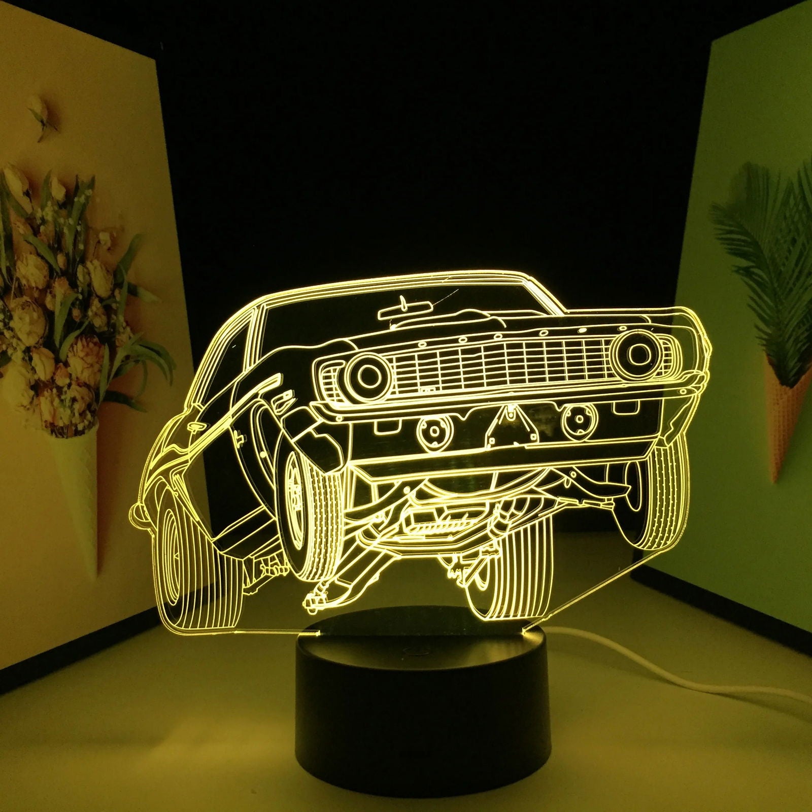 Muscle Car Model Small Night Lights Home Room Desk Decoration - LOCKDEALZ