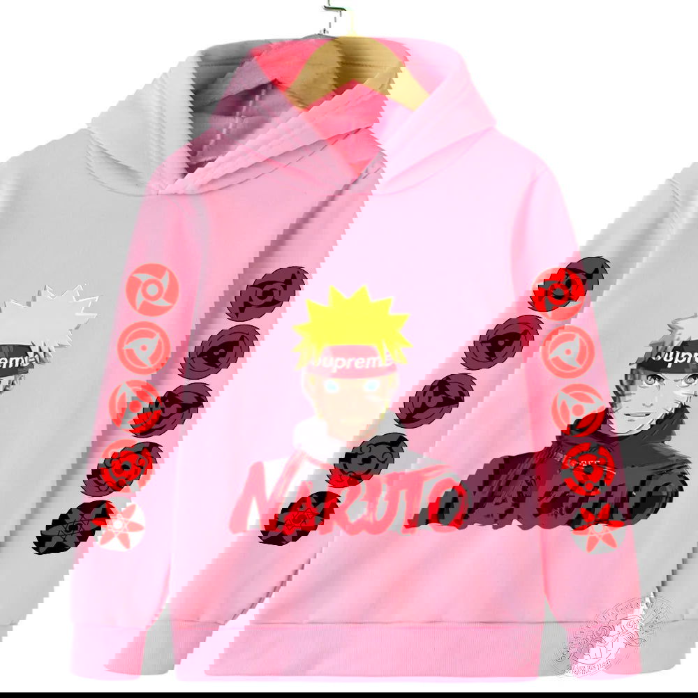 Naruto Fashion Hoodie Children's Printed Casual Clothing Cartoon Autumn/Winter Fleece Hoodie Boys and Girls' Sportswear Top - LOCKDEALZ