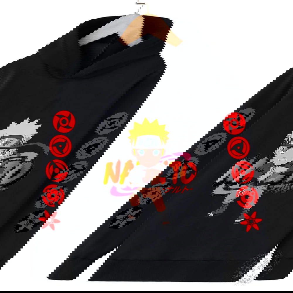 Naruto Fashion Hoodie Children's Printed Casual Clothing Cartoon Autumn/Winter Fleece Hoodie Boys and Girls' Sportswear Top - LOCKDEALZ
