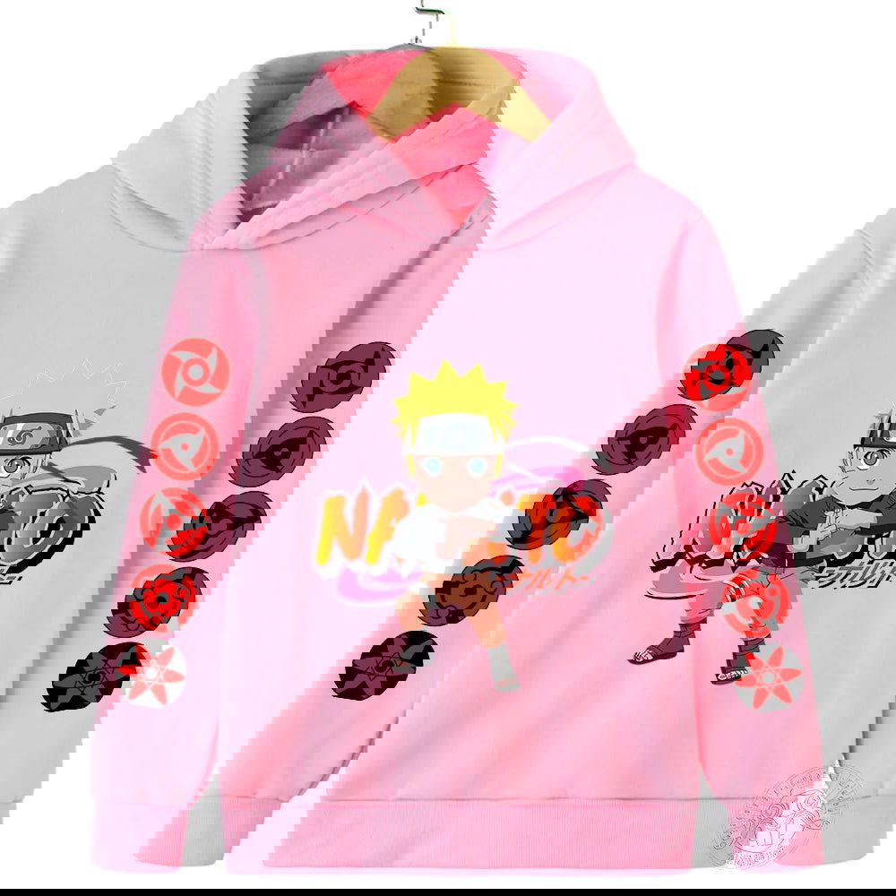 Naruto Fashion Hoodie Children's Printed Casual Clothing Cartoon Autumn/Winter Fleece Hoodie Boys and Girls' Sportswear Top - LOCKDEALZ