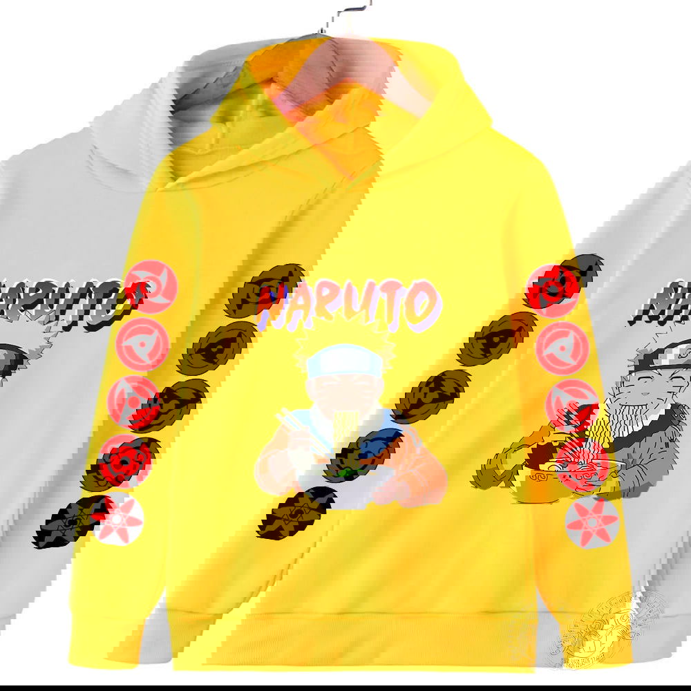 Naruto Fashion Hoodie Children's Printed Casual Clothing Cartoon Autumn/Winter Fleece Hoodie Boys and Girls' Sportswear Top - LOCKDEALZ