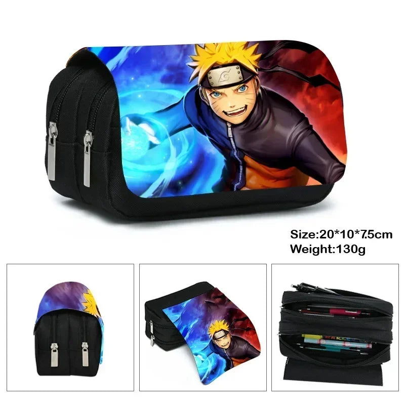 Naruto Naruto Stationery Box Primary and Secondary School Students Cartoon Anime Pencil Case Children's Toys Gifts - LOCKDEALZ
