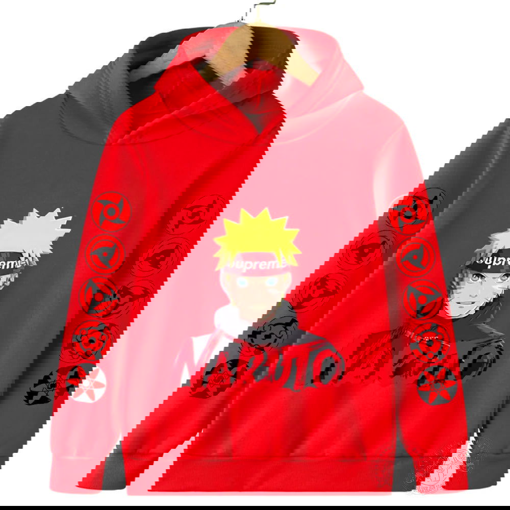 Naruto cartoon hoodie Kids Hoodie Girls Clothes Teen Boys full sleeve hoodie Naruto kids pullover Fall casual sports top - LOCKDEALZ
