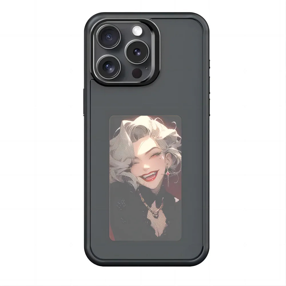 New-tech NFC Function Phone Case For Iphone 15 14 13 Pro Max DIY Cases E Ink Screen Phone Cover Cartoon Girl Fundas Battery Free - LOCKDEALZ