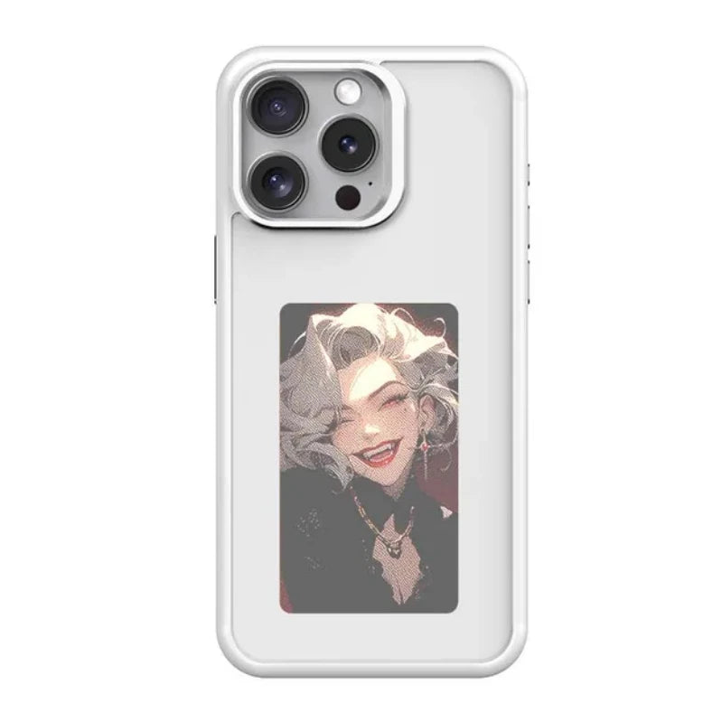 New-tech NFC Function Phone Case For Iphone 15 14 13 Pro Max DIY Cases E Ink Screen Phone Cover Cartoon Girl Fundas Battery Free - LOCKDEALZ