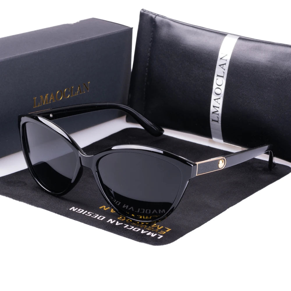 New 2024 Women Polarized Sunglasses Luxury Fashion Cat Eye Ladies Vintage Brand Designer Female Sun Glasses Oculos Gafas - LOCKDEALZ