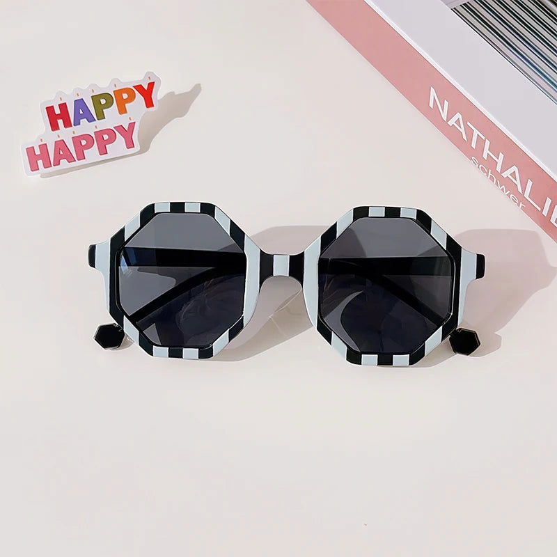 New Children Vintage Frosted Round Outdoor Sun Protection Sunglasses Baby Girls Acrylic UV400 Sunglasses Kids Fashion Glasses - LOCKDEALZ