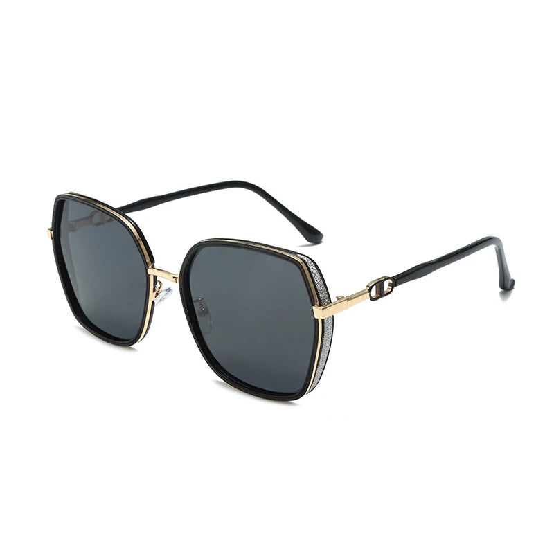 New Fashion Polarized Sunglasses Women UV400 Gradient Lens Sun Glasses Oversized Retro Square Luxury Brand Oculus - LOCKDEALZ