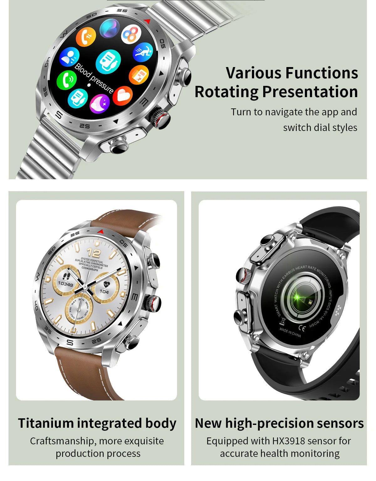 New Upgraded 2-in-1 Earphone Smart Watch Men Women NFC Bluetooth Call Health Monitoring For Huawei Xiaomi Android IOS Apple - LOCKDEALZ