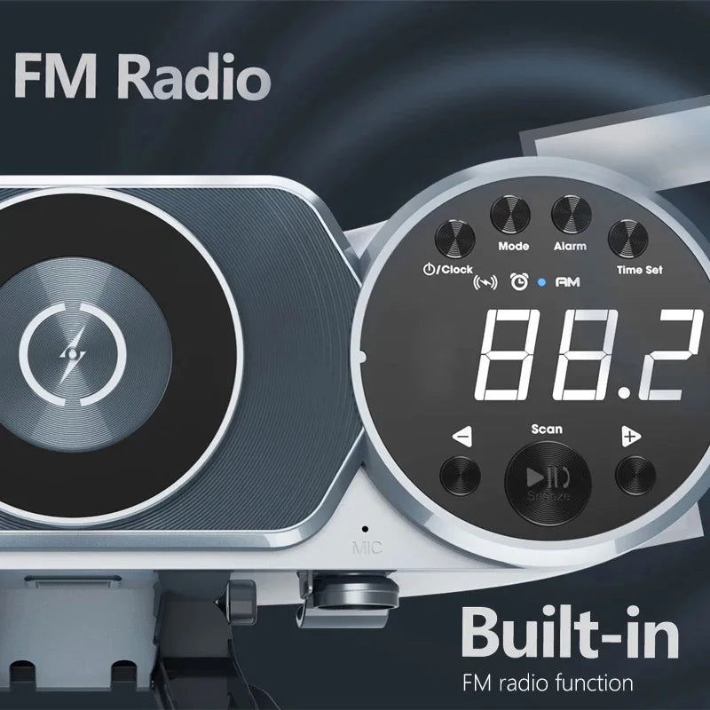 New Wireless Charging Bluetooth Speaker FM Radio TF AUX USB - LOCKDEALZ